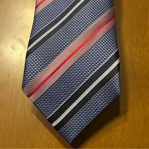 Ermenegildo Zegna Blue and Red Striped Tie